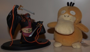 Merchandise - a 'Ganondorf' Statue and a 'Psyduck' Plush Toy 